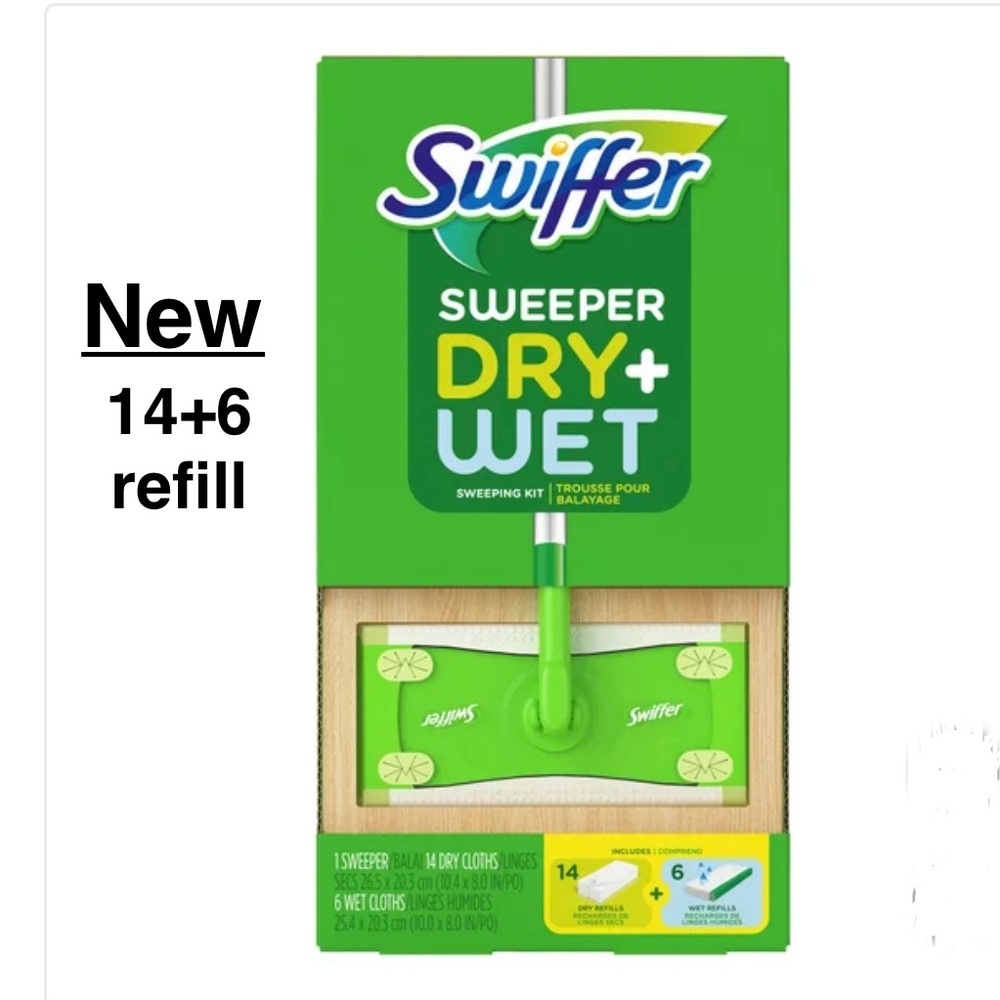 New Swiffer Green Sweeper Kit 14+6 Refill unopened ⭐️⭐️⭐️⭐️